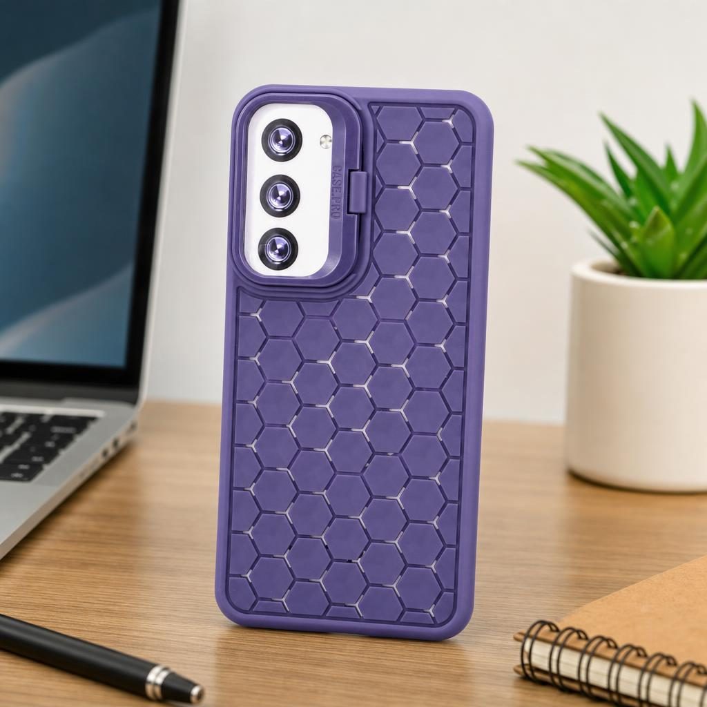 Husa de Protectie TPU, pentru Samsung Galaxy S24 Plus, 3D Cube, cu Inel, Protectie Camera, Antisoc, Antizgariere, Antialunecare, Acoperire Completa, Mov