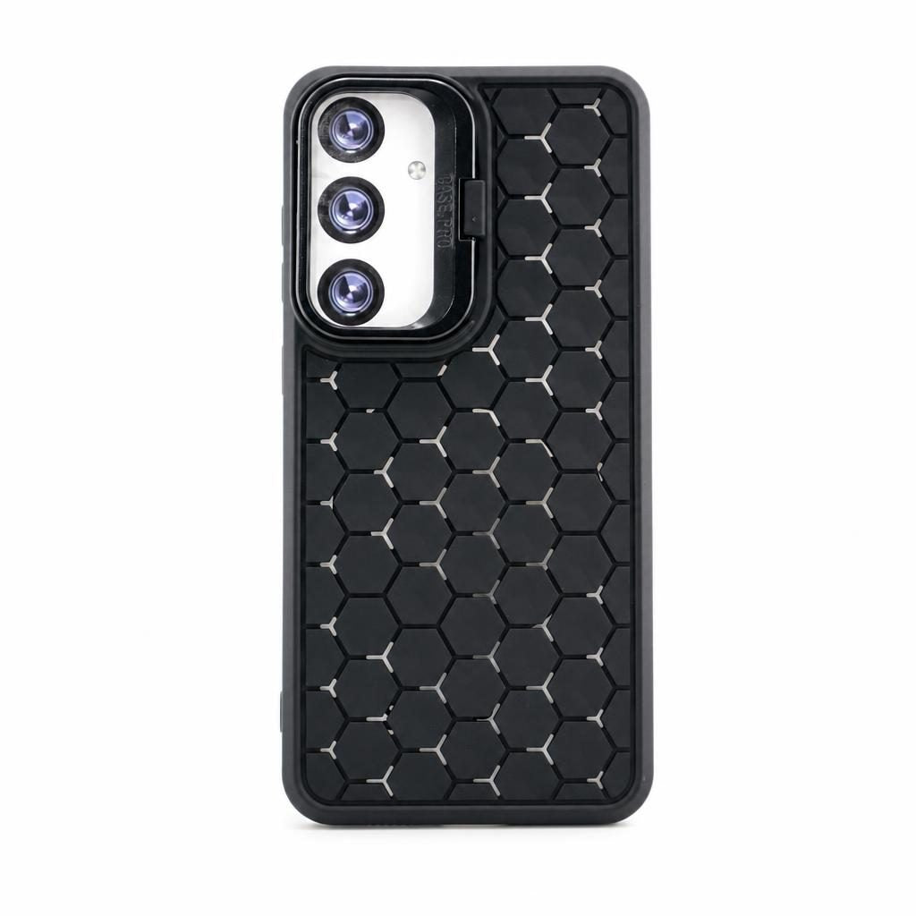 Husa de Protectie TPU, pentru Samsung Galaxy S24 Plus, 3D Cube, cu Inel, Protectie Camera, Antisoc, Antizgariere, Antialunecare, Acoperire Completa, Negru