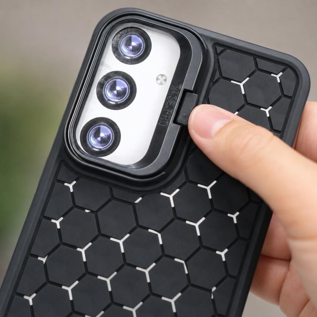 Husa de Protectie TPU, pentru Samsung Galaxy S24 Plus, 3D Cube, cu Inel, Protectie Camera, Antisoc, Antizgariere, Antialunecare, Acoperire Completa, Negru