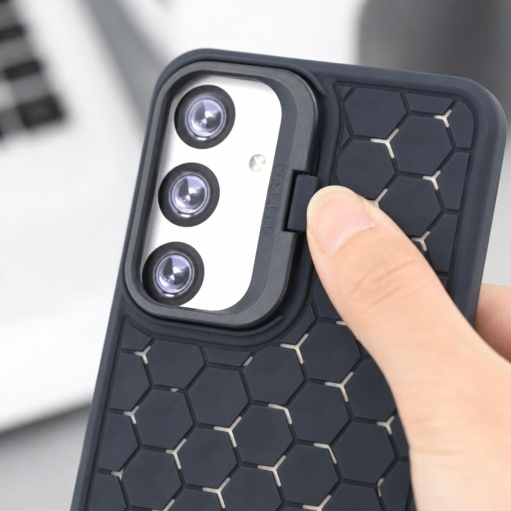 Husa de Protectie TPU, pentru Samsung Galaxy S24 Plus, 3D Cube, cu Inel, Protectie Camera, Antisoc, Antizgariere, Antialunecare, Acoperire Completa, Albastru