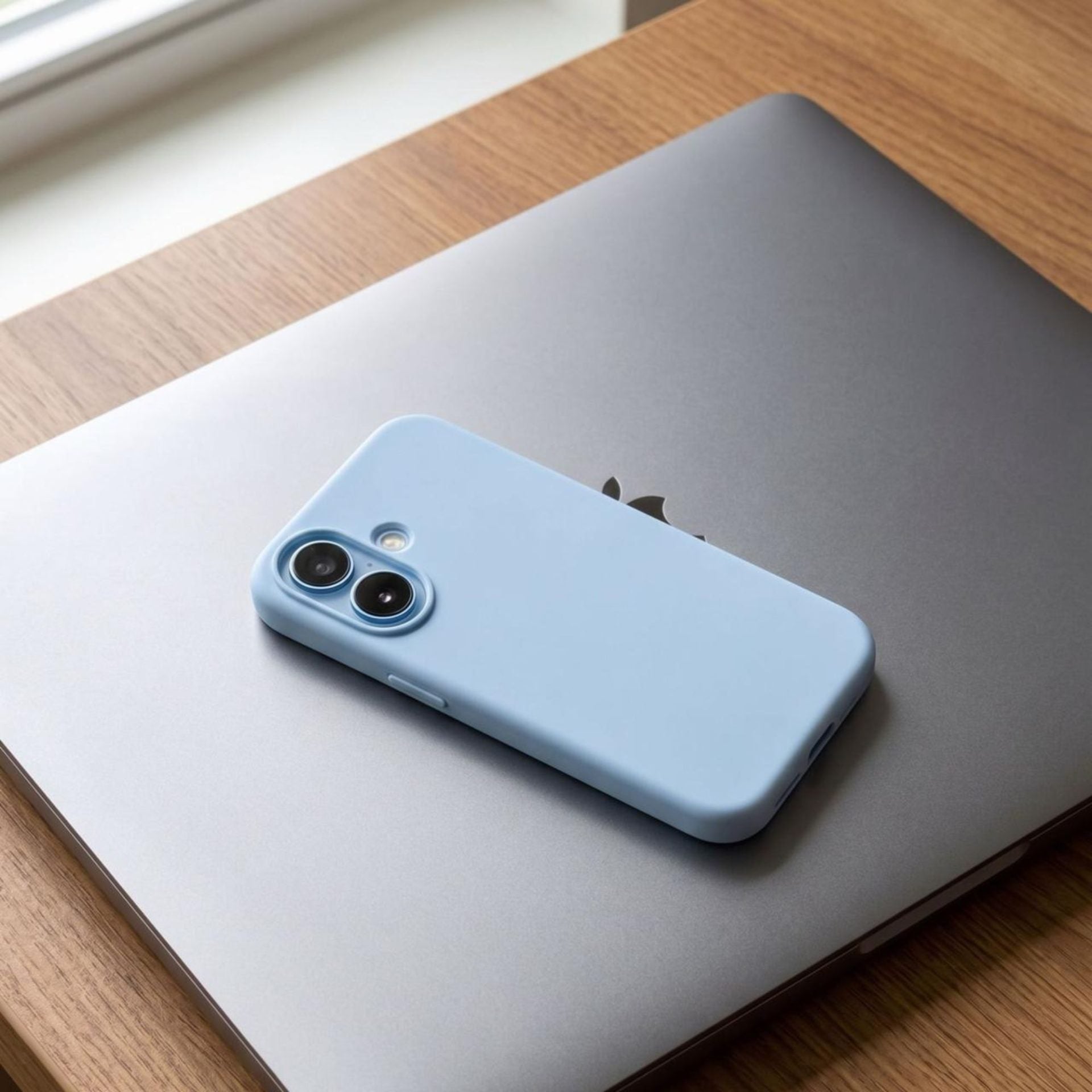 Husa de Protectie Telefon, Compatibila cu iPhone 16, Silicon Premium Antisoc, Anti-Zgirieturi, MagSafe, Acces Camera Control, Protectie 360, Interior Microfibra, Albastru