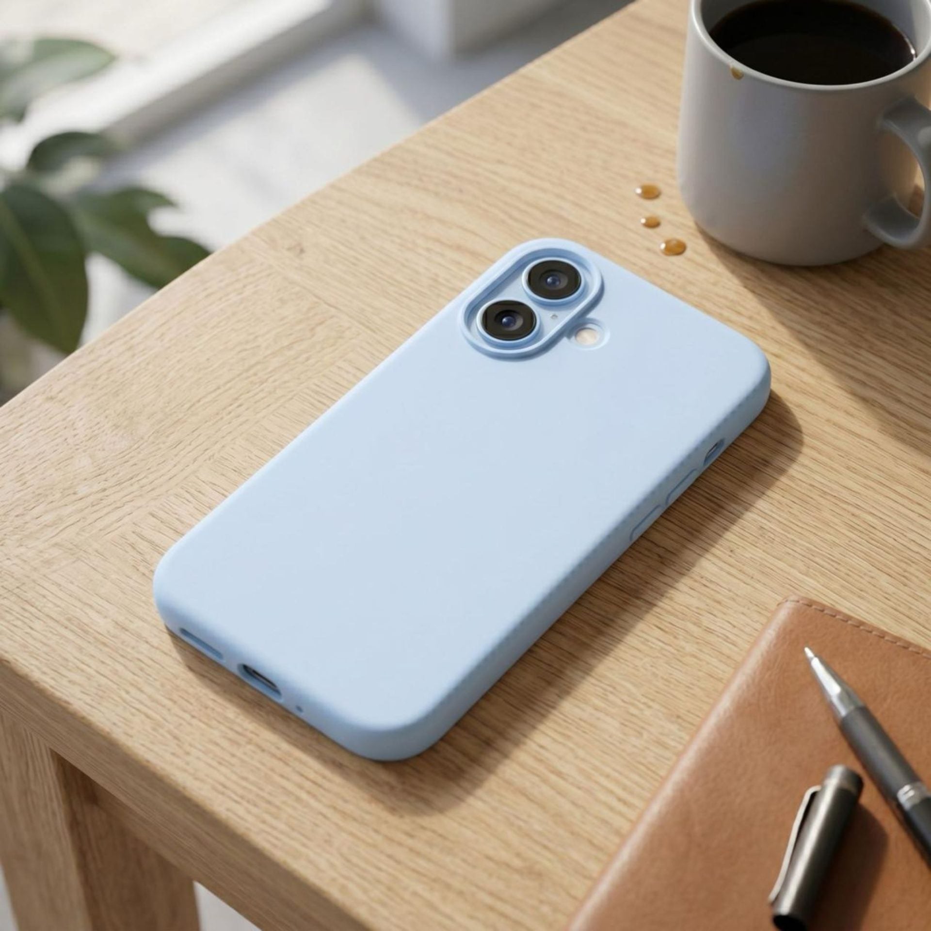 Husa de Protectie Telefon, Compatibila cu iPhone 16, Silicon Premium Antisoc, Anti-Zgirieturi, MagSafe, Acces Camera Control, Protectie 360, Interior Microfibra, Albastru