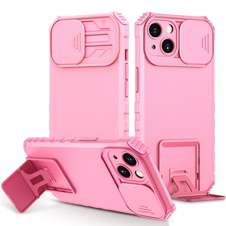 Husa Defender cu Stand pentru Samsung Galaxy A02s/ A03s, Roz, Suport reglabil, Antisoc, Protectie glisanta pentru camera