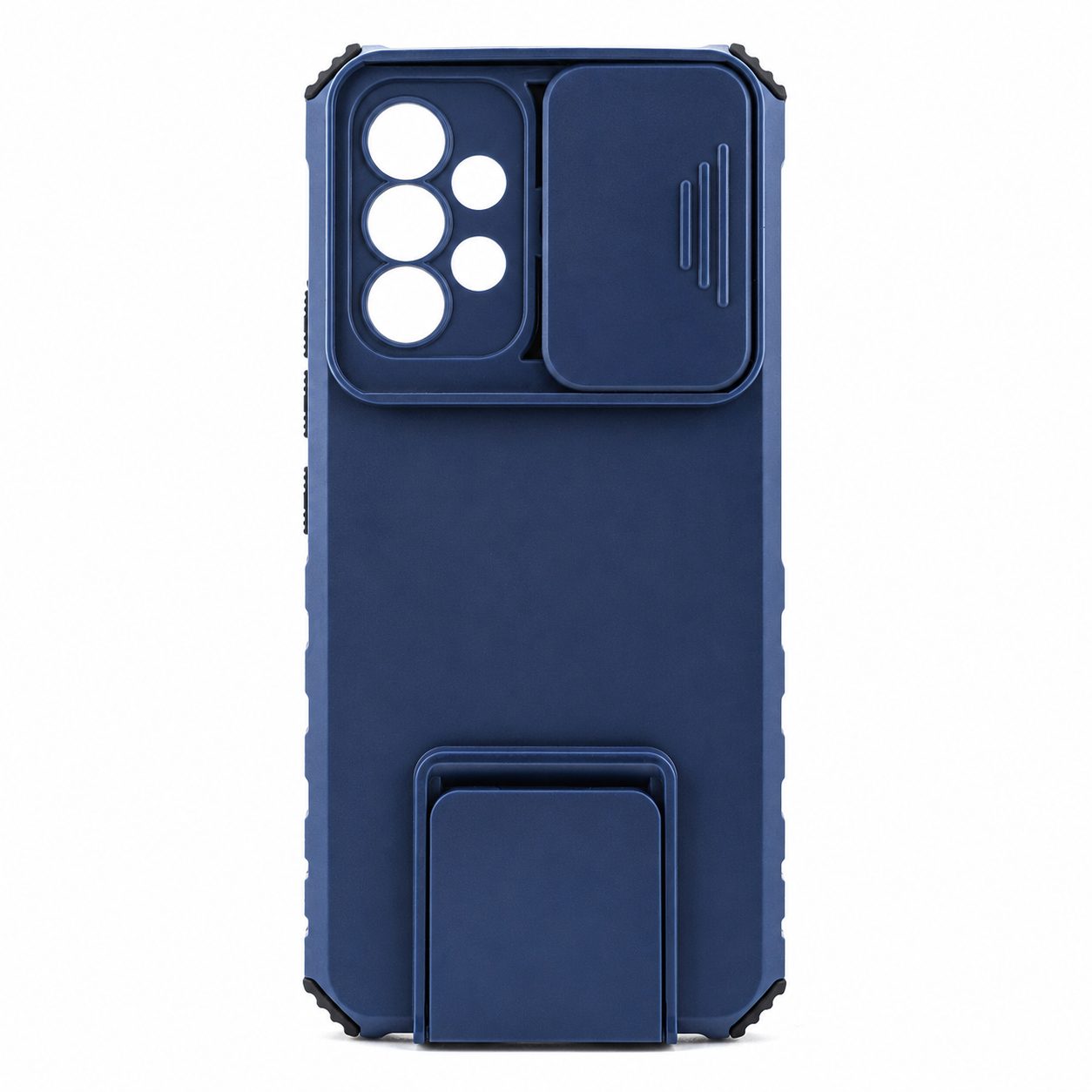 Husa Defender cu Stand pentru Samsung Galaxy A53 5G, Albastru, Suport reglabil, Antisoc, Protectie glisanta pentru camera