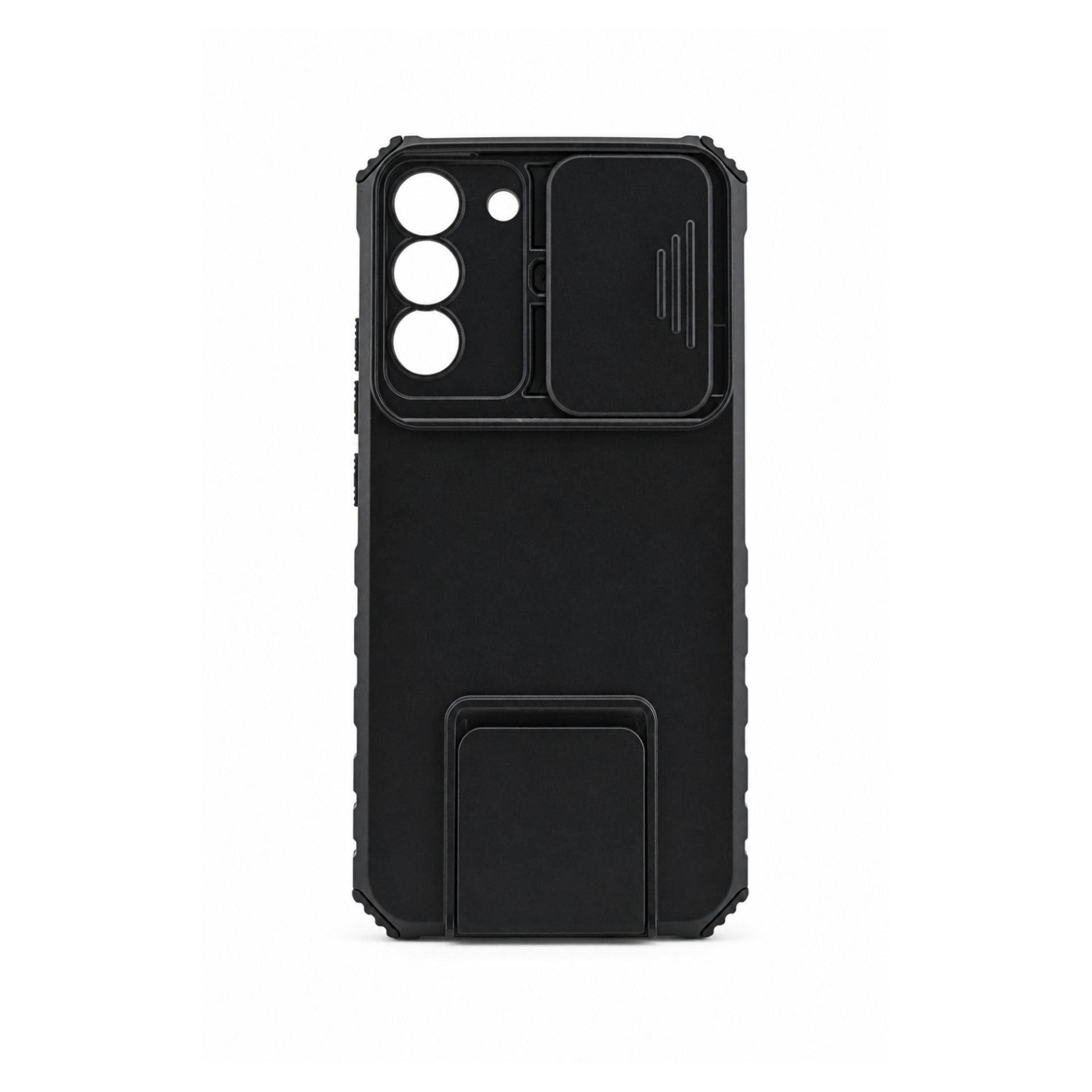 Husa de Protectie Defender, Compatibila cu Samsung Galaxy S22 Plus, cu Stand Reglabil Integrat, Protectie Glisanta pentru Camera, Antisoc si Antizgariere, Negru