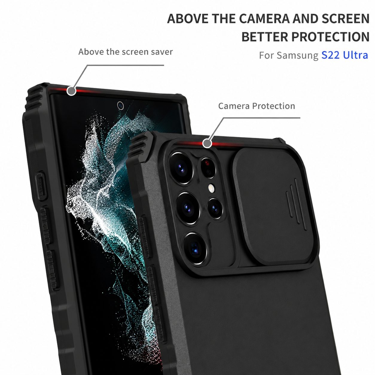 Husa Defender cu Stand pentru Samsung Galaxy S22 Plus, Roz, Suport reglabil, Antisoc, Protectie glisanta pentru camera