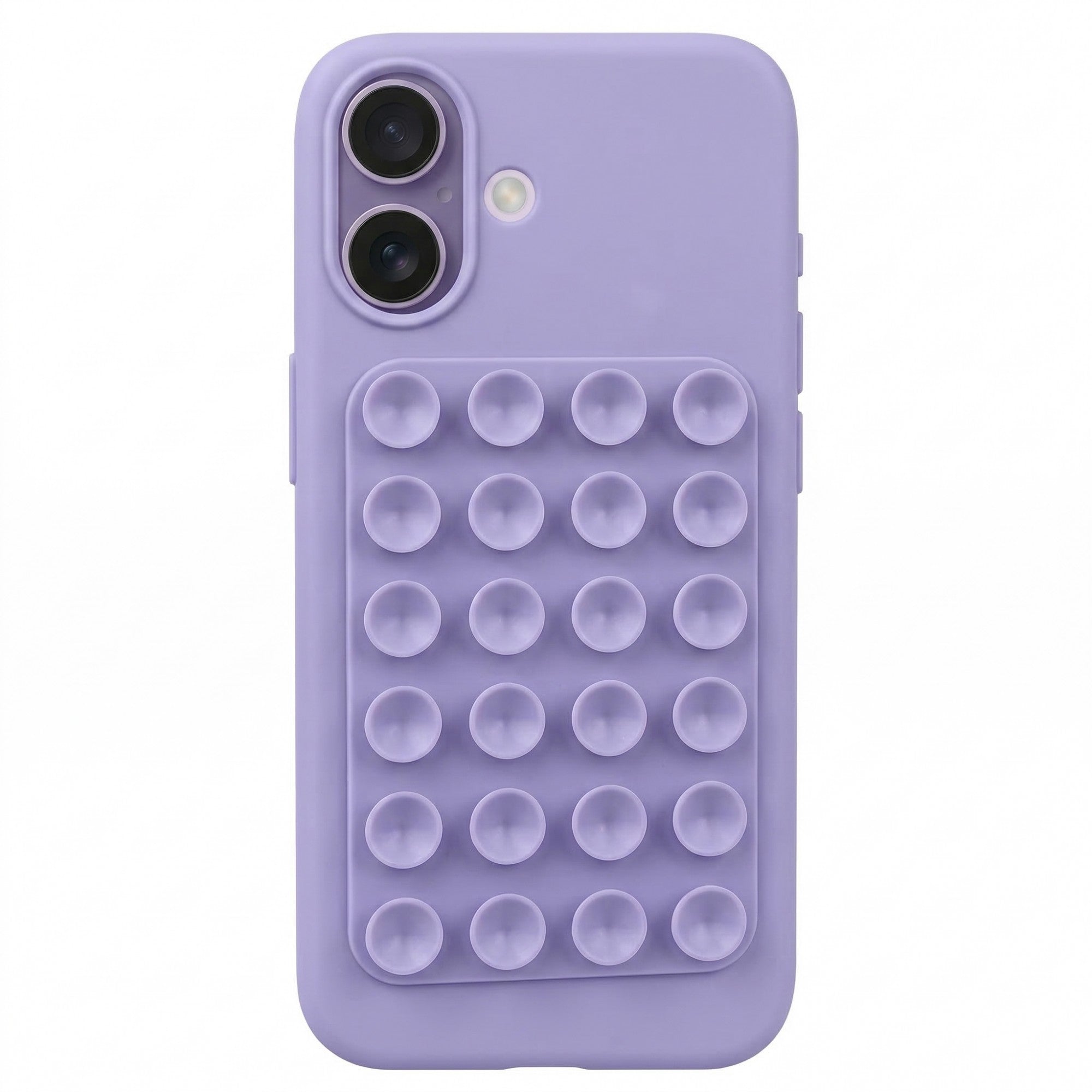 Husa din Silicon pentru iPhone 17, Carcasa de Protectie cu Ventuze, din Cauciuc Moale Rezistenta la Socuri, Mov