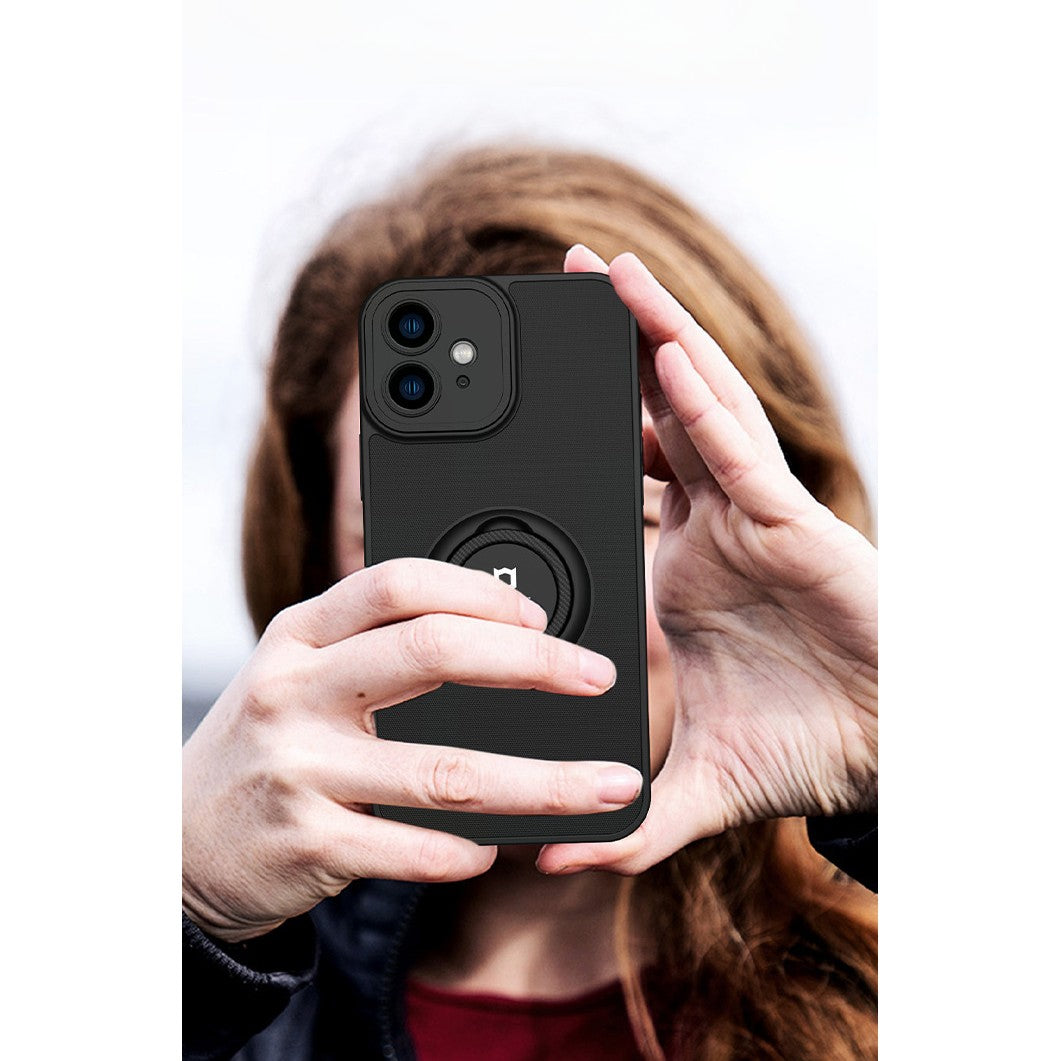 Husa Eagle Eye cu Stand pentru Samsung A33 5G, Negru, Suport Auto Magnetic, Protectie Antisoc
