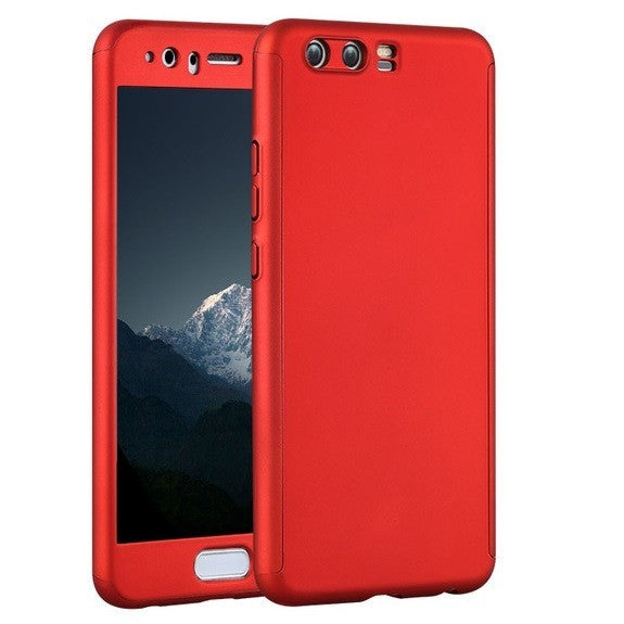 Husa Huawei P10 Plus Full Cover 360 Rosu + Folie de protectie