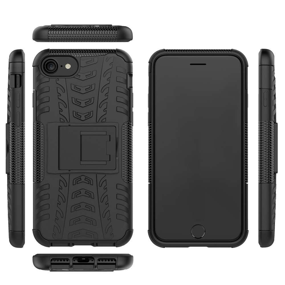 Husa protectie pentru Huawei P40 Lite E Defender Model 3 cu Suport, Negru