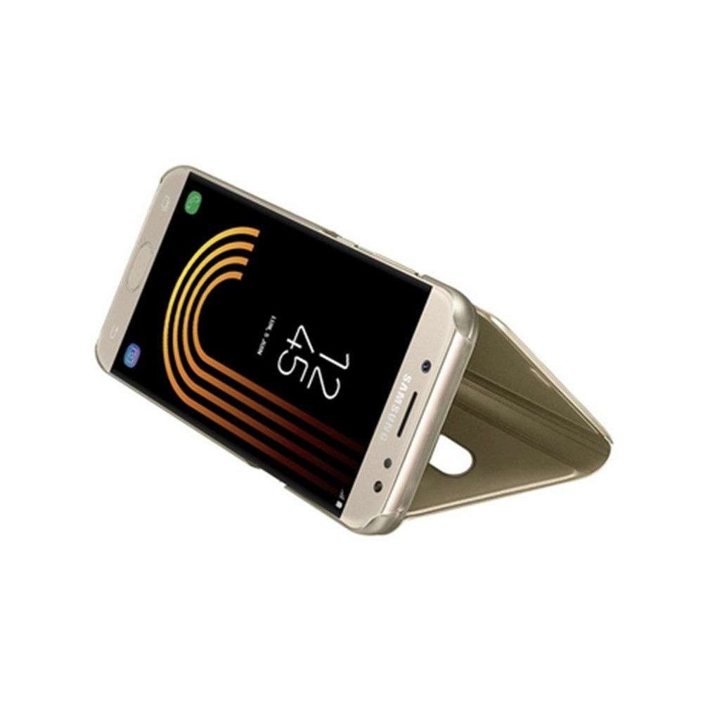 Husa Huawei P40 Lite E Flip Cover Oglinda Auriu