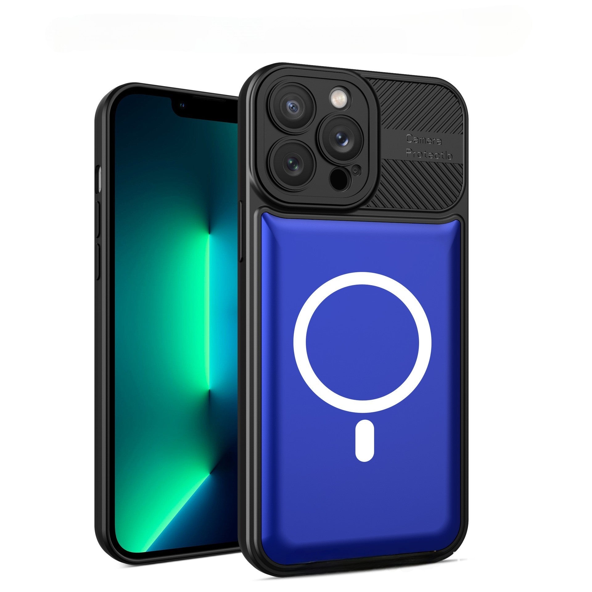 Husa Husa Urban Armor pentru Samsung A14 4G/5G Albastru, Suport Auto Magnetic, Protectie Antisoc