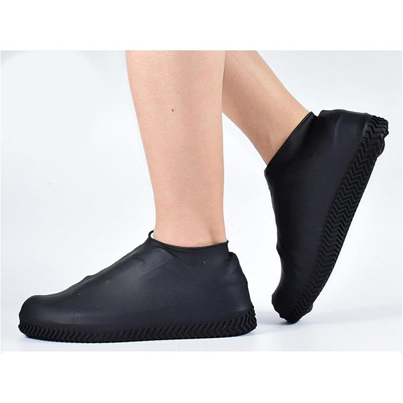 Husa Incaltaminte, Impermeabila, Antiderapanta, din Latex, 13 x 13 x 2 cm, Marime L 41-47 cm, Negru