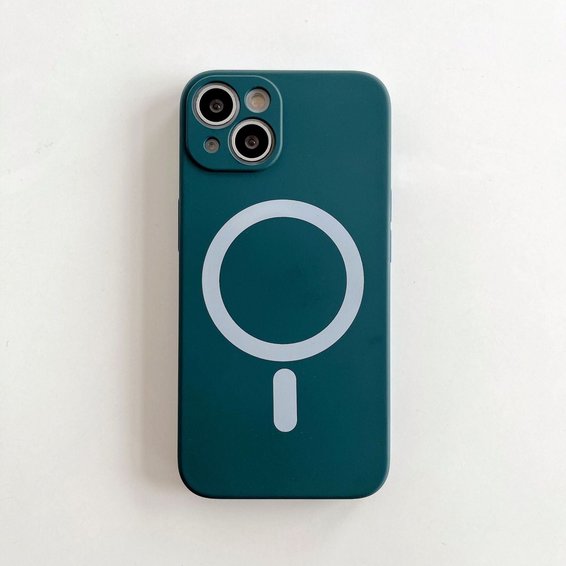 Husa MagSafe pentru Apple iPhone 13, Silicon, Protectie pentru camera, Magnetica, Incarcare Wireless, Verde