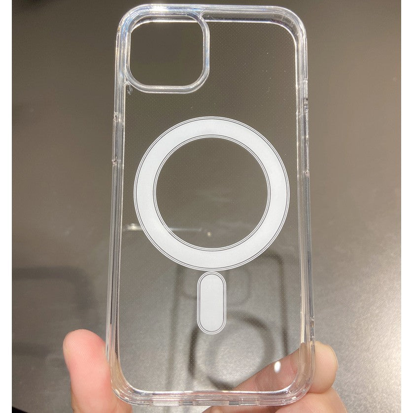 Husa MagSafe Silicone pentru iPhone 14, Flippy, Transparenta