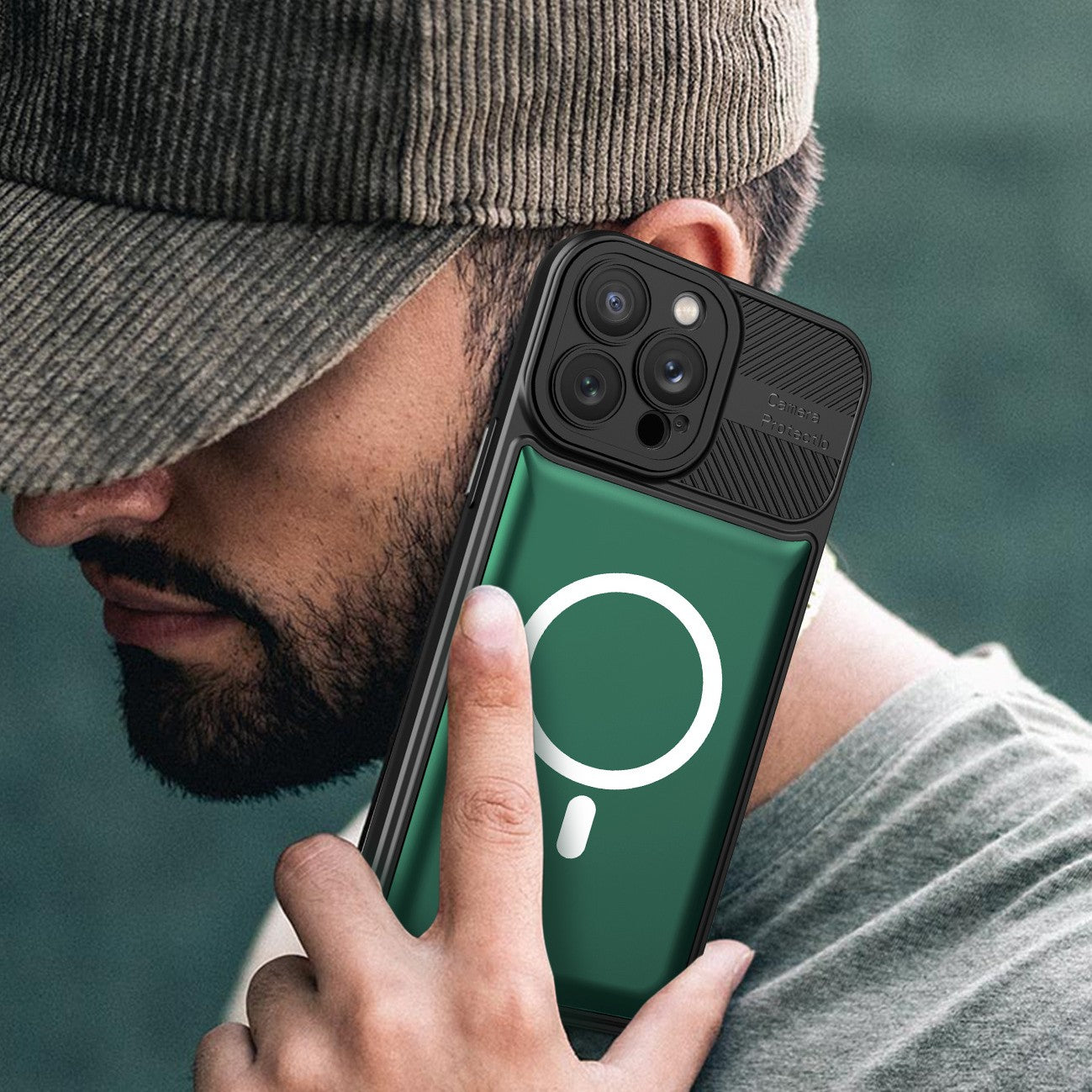 Husa pentru Apple iPhone 14 Pro Max MagSafe, Urban Armor, Verde inchis, suport magnetic