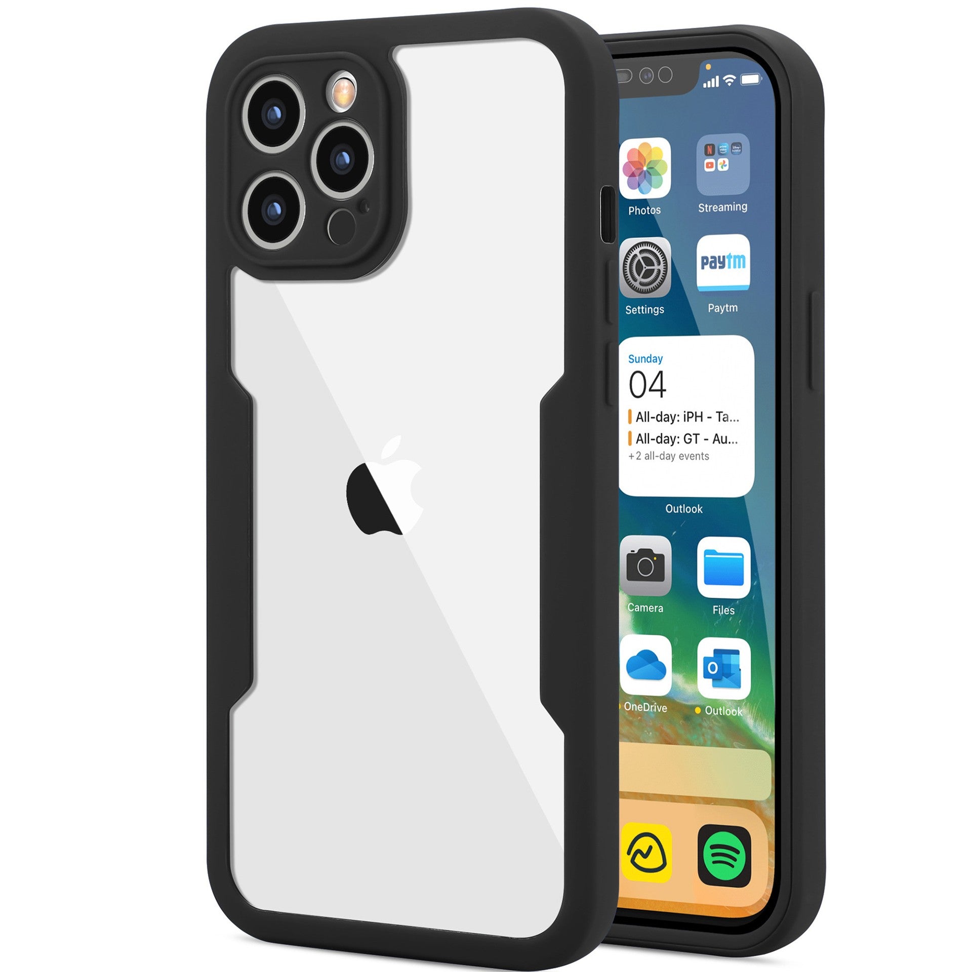 Husa Max Defence pentru Samsung Galaxy A03, Bumper Negru, Fata Dubla Transparenta, Protectie Antisoc Full 360 ( fata, spate, margini )