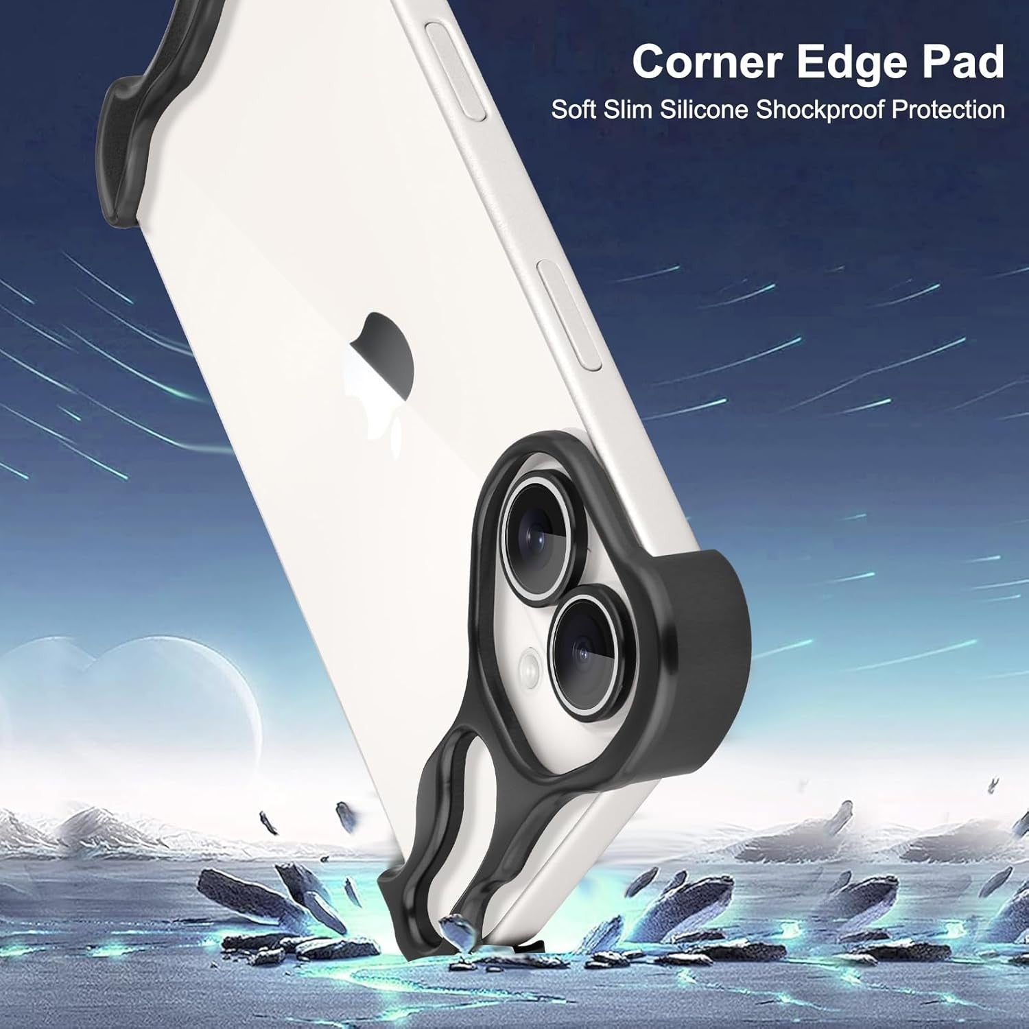 Husa Metalica Compatibila cu iPhone 16 Plus, Flippy, Protectie pentru Colturile Telefonului si Camera, Aliaj, Antisoc, Antizgariere, Negru