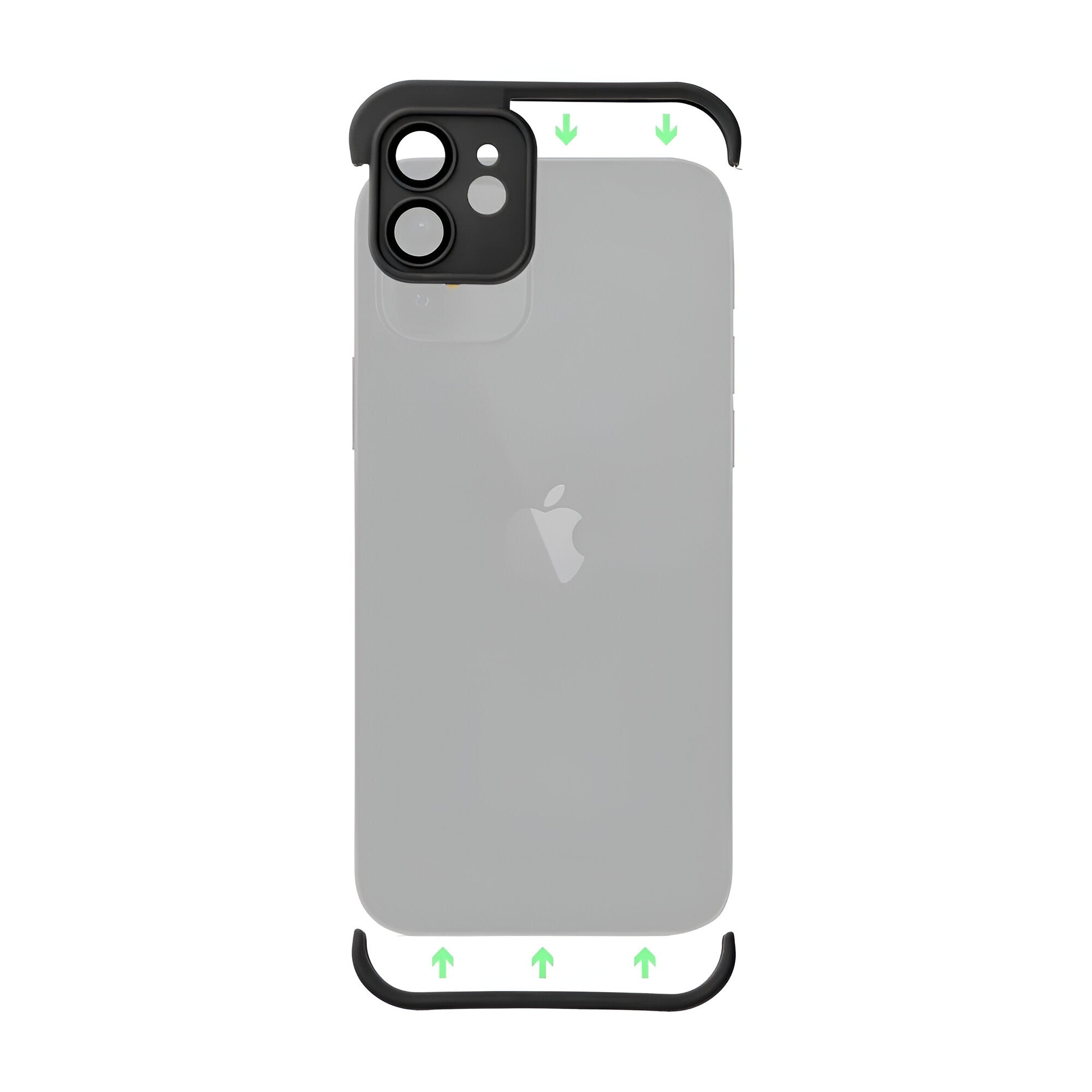 Husa TPU Edgeless Compatibila cu iPhone 15 Pro Max, Protectie pentru Colturi si Camera, Aliaj, Antisoc, Antizgariere, Negru Mat