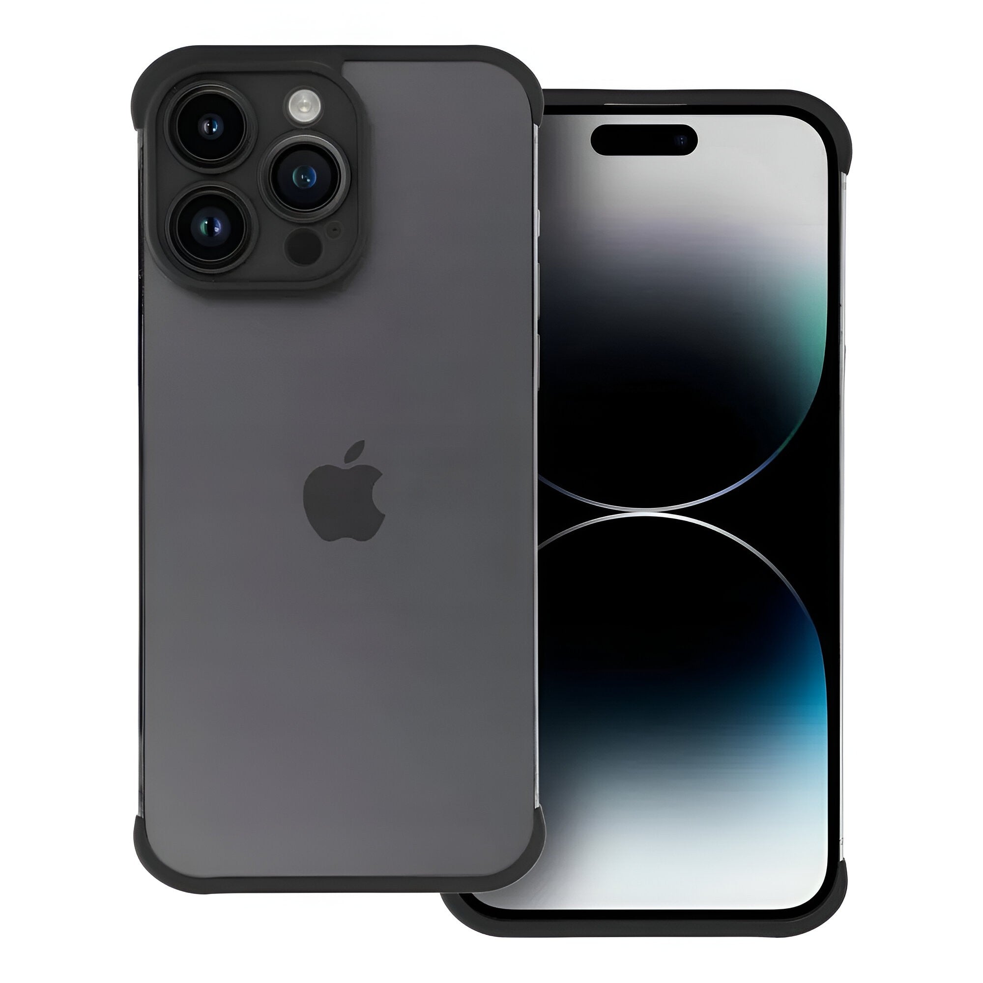 Husa TPU Edgeless Compatibila cu iPhone 15 Pro Max, Protectie pentru Colturi si Camera, Aliaj, Antisoc, Antizgariere, Negru Mat