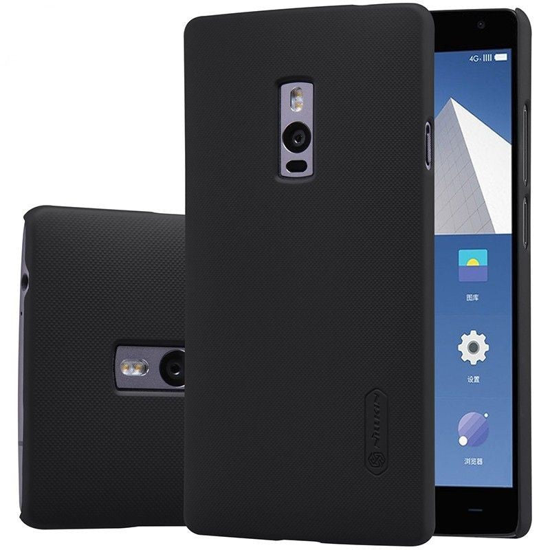 Husa OnePlus 2 Nillkin Frosted Shield Negru + Folie de protectie
