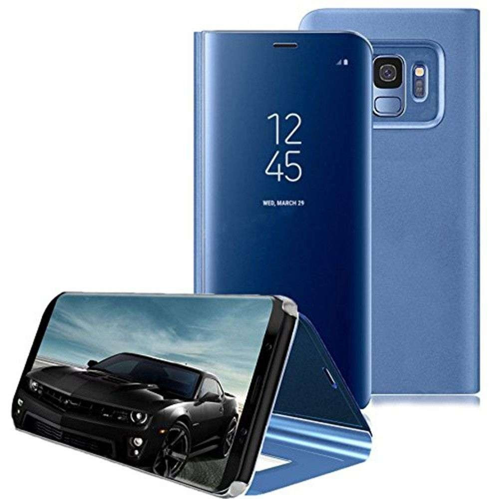 Husa Oppo Reno 3 Pro Flip Cover Oglinda Albastru