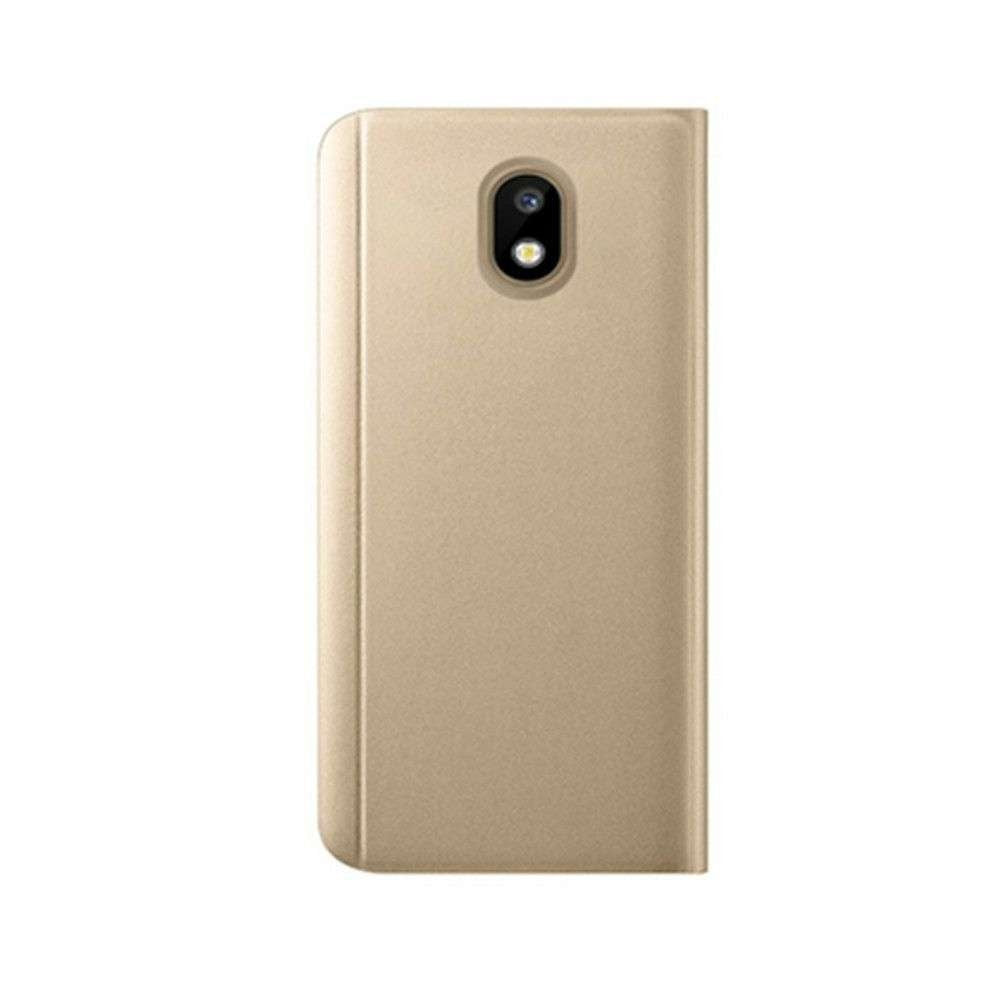 Husa de Protectie Tip Carte, pentru Oppo Reno 3 Pro, Flip Cover Oglinda, din Piele Ecologica si PC, Auriu