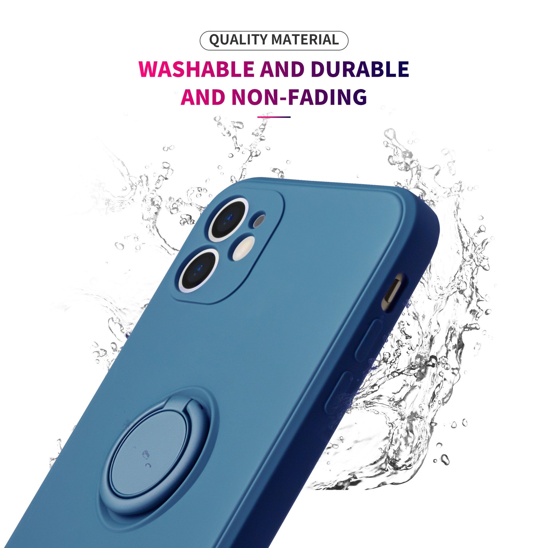 Husa pentru Huawei NOVA 9 SE, Silicone Ring, cu Suport Rotativ Magnetic, Navy Blue