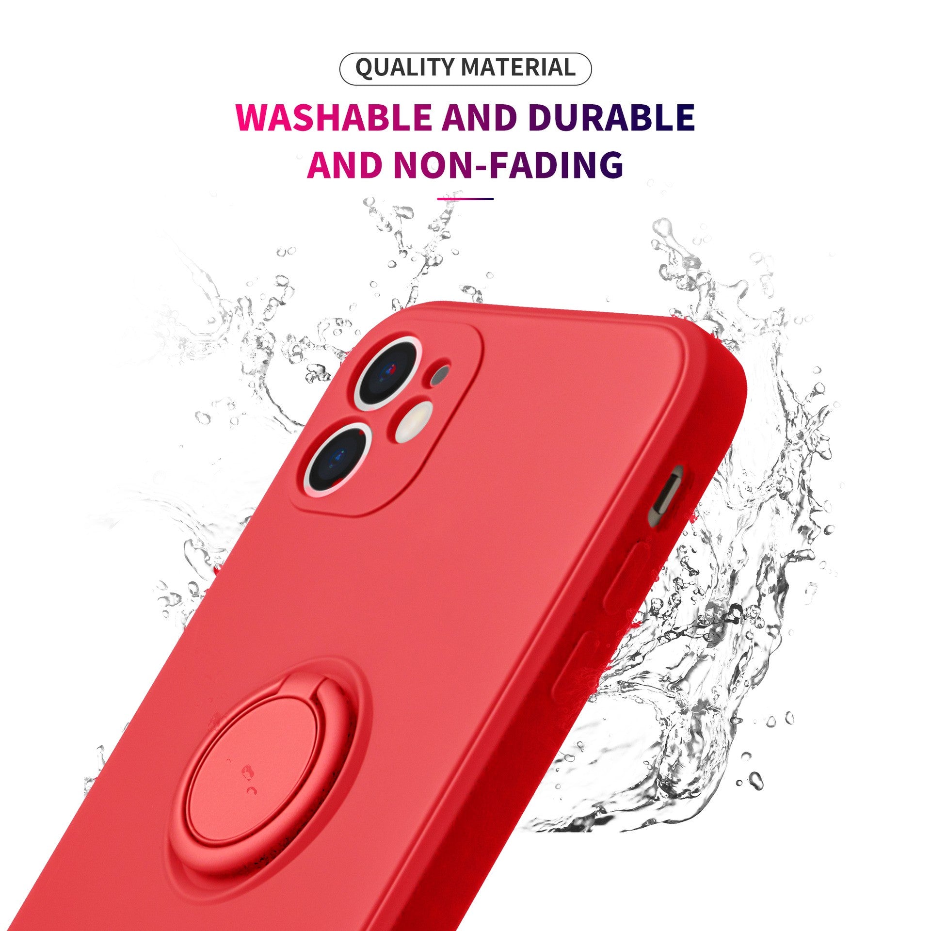 Husa pentru Huawei NOVA 9 SE, Silicone Ring, cu Suport Rotativ Magnetic, Rosu