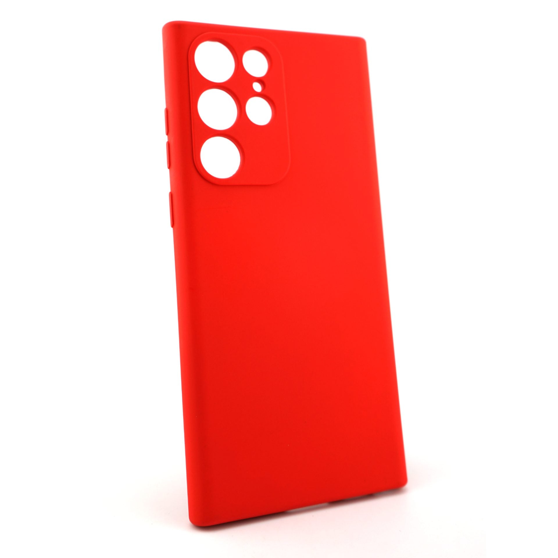 Husa pentru Samsung Galaxy S22 Ultra, Liquid Silicone, cu Microfibra pe interior, Protectie Antisoc, Rosu