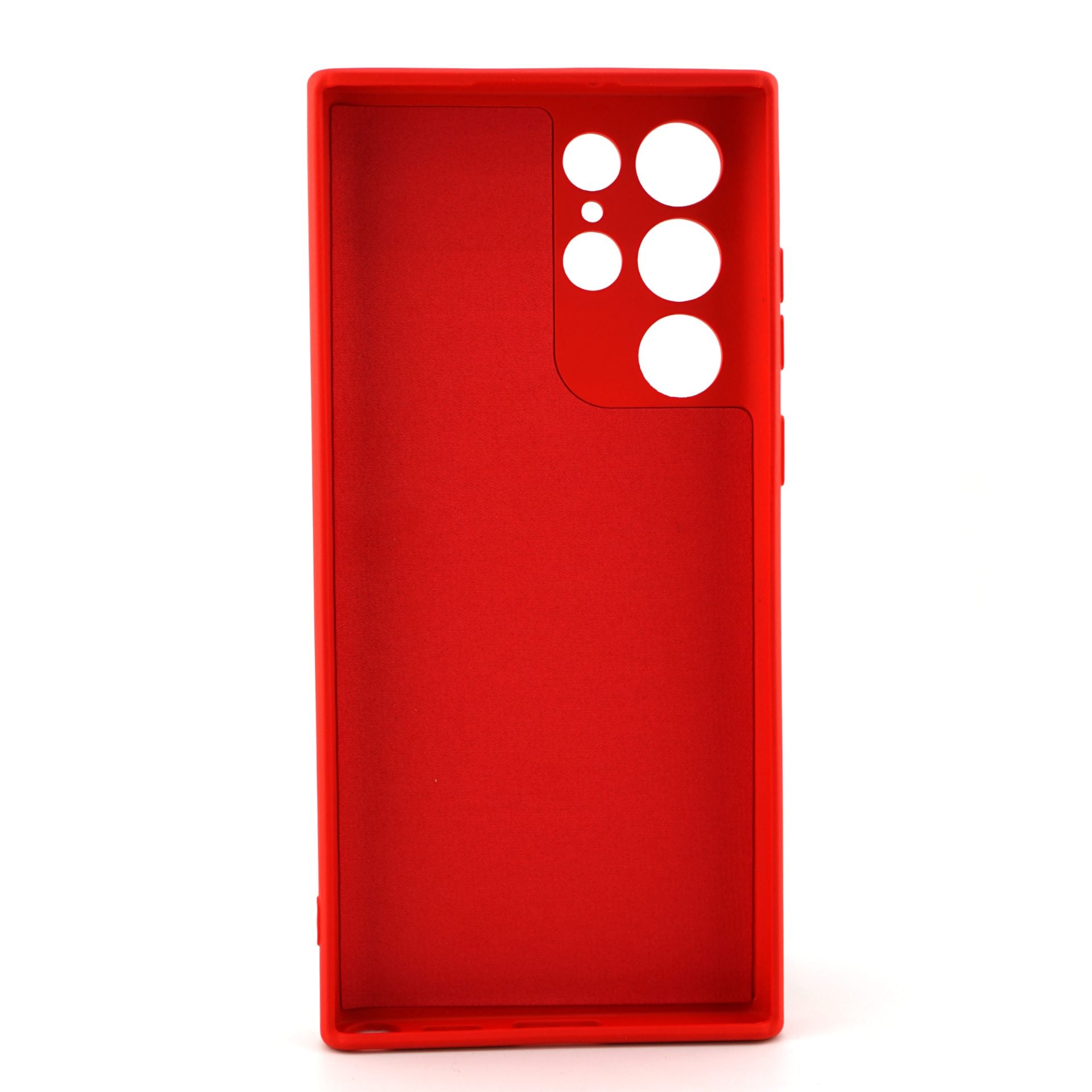 Husa pentru Samsung Galaxy S22 Ultra, Liquid Silicone, cu Microfibra pe interior, Protectie Antisoc, Rosu