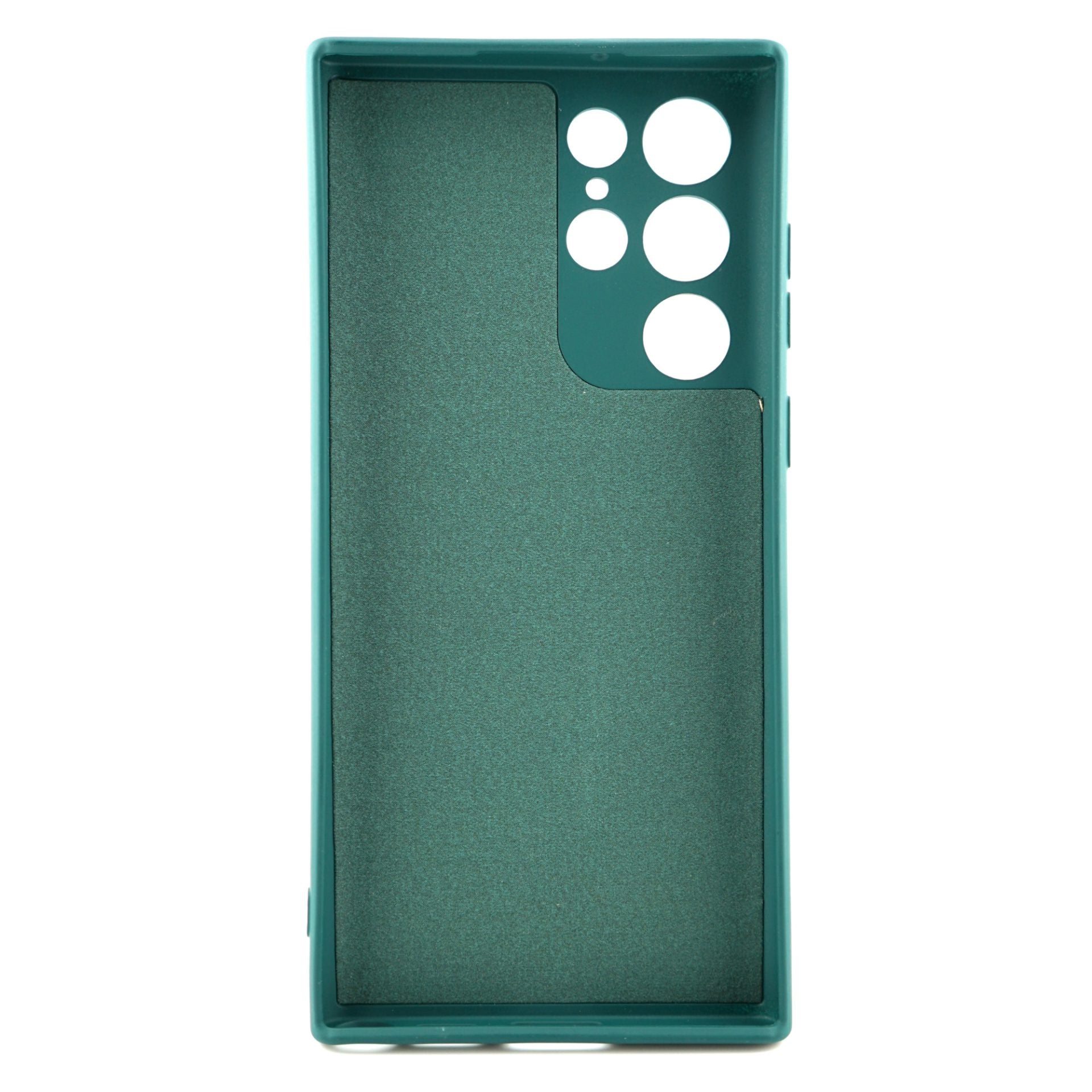 Husa pentru Samsung Galaxy S22 Ultra, Liquid Silicone, cu Microfibra pe interior, Protectie Antisoc, Verde inchis
