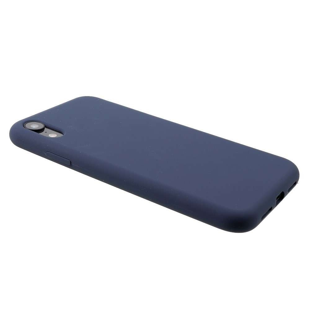 Husa protectie compatibila cu Apple iPhone 11 Pro Max Liquid Silicone Case Albastru inchis