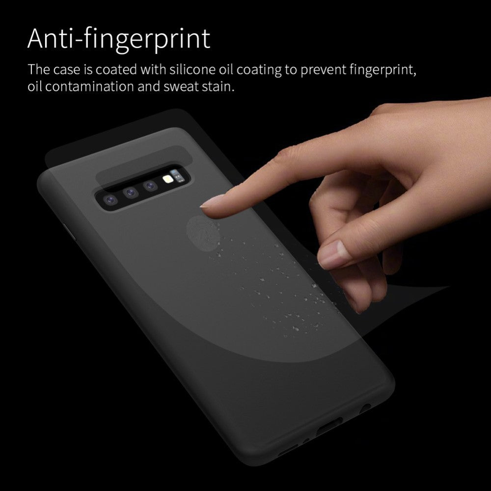 Husa protectie compatibila cu Samsung S10 Plus Liquid Silicone Case Negru