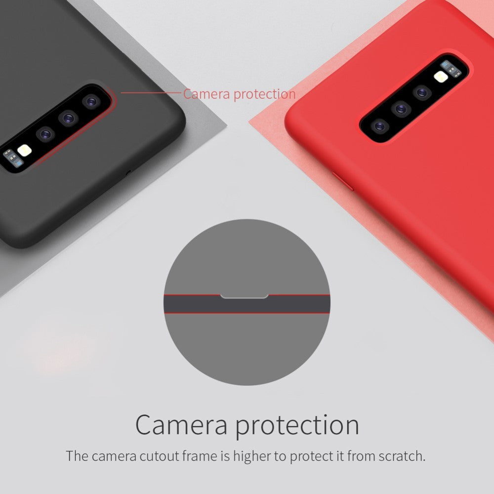 Husa protectie compatibila cu Samsung S10 Plus Liquid Silicone Case Negru