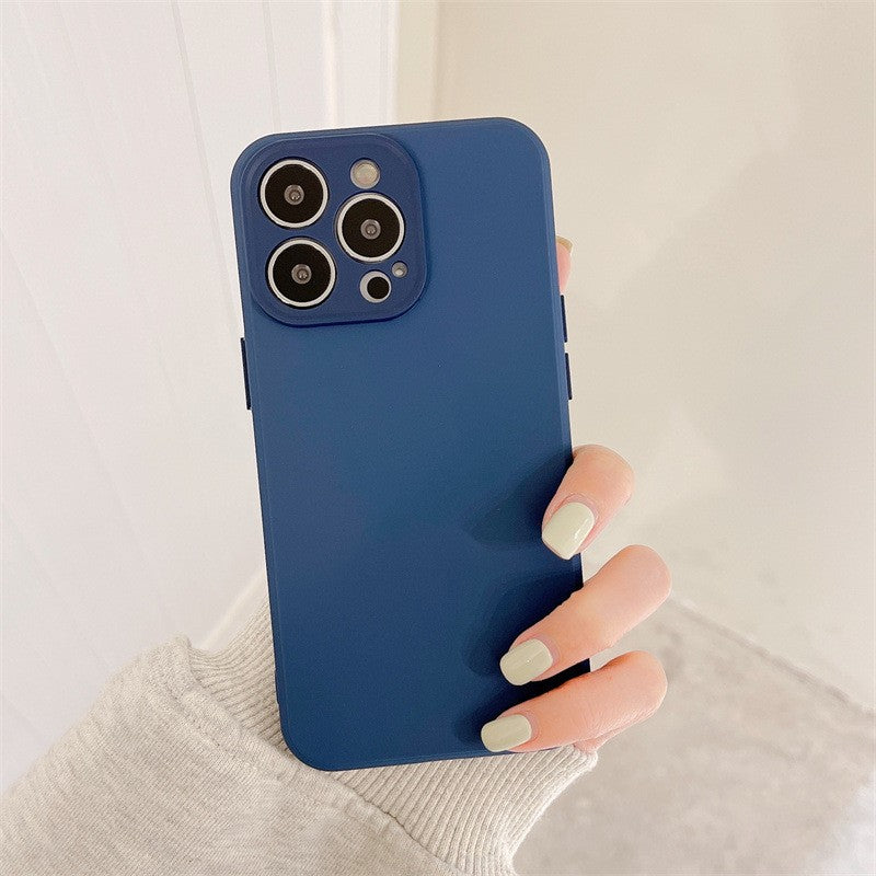 Husa protectie compatibila cu Apple iPhone 11 Liquid Silicone Ring cu suport rotativ Albastru