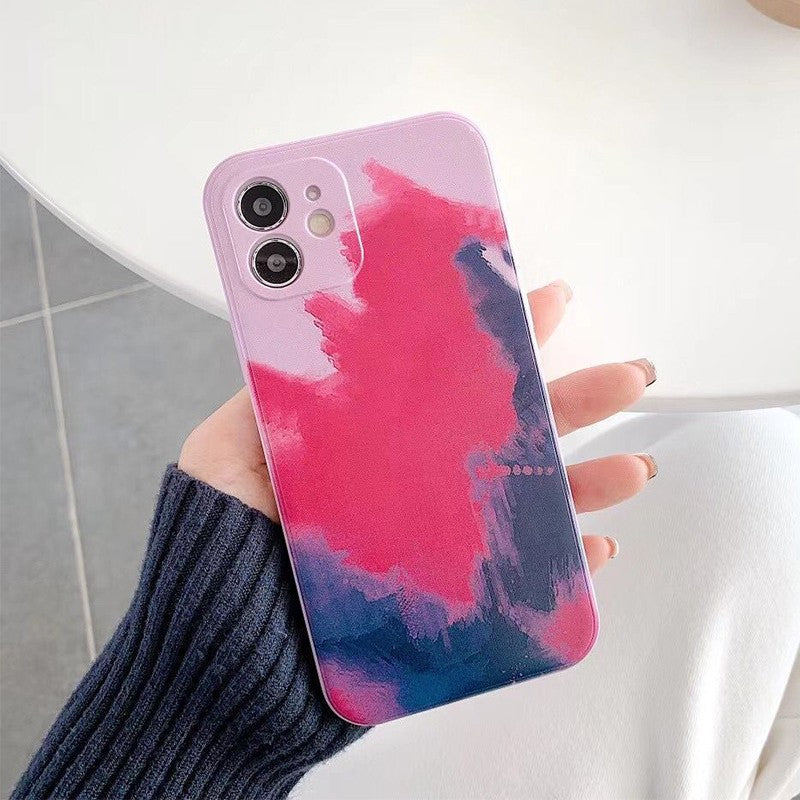 Husa protectie compatibila cu Apple iPhone 11 Pro Max Tpu Ombre, Roz/Mov/Negru