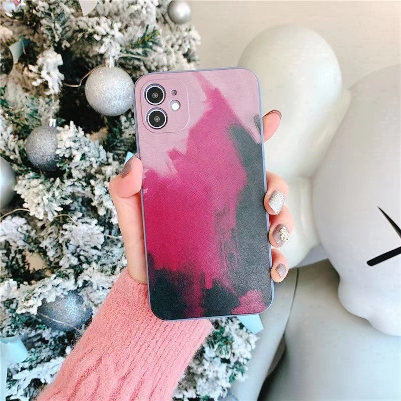 Husa protectie compatibila cu Apple iPhone 11 Pro Max Tpu Ombre, Roz/Mov/Negru