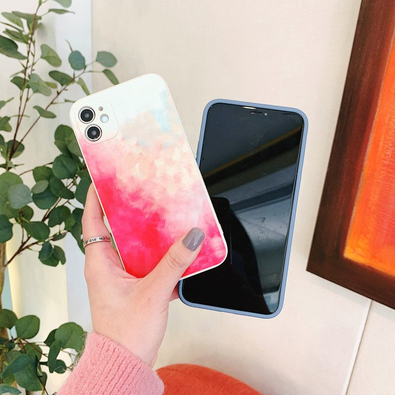 Husa protectie Flippy compatibila cu Apple iPhone 11 Pro Tpu Ombre, Roz/Galben