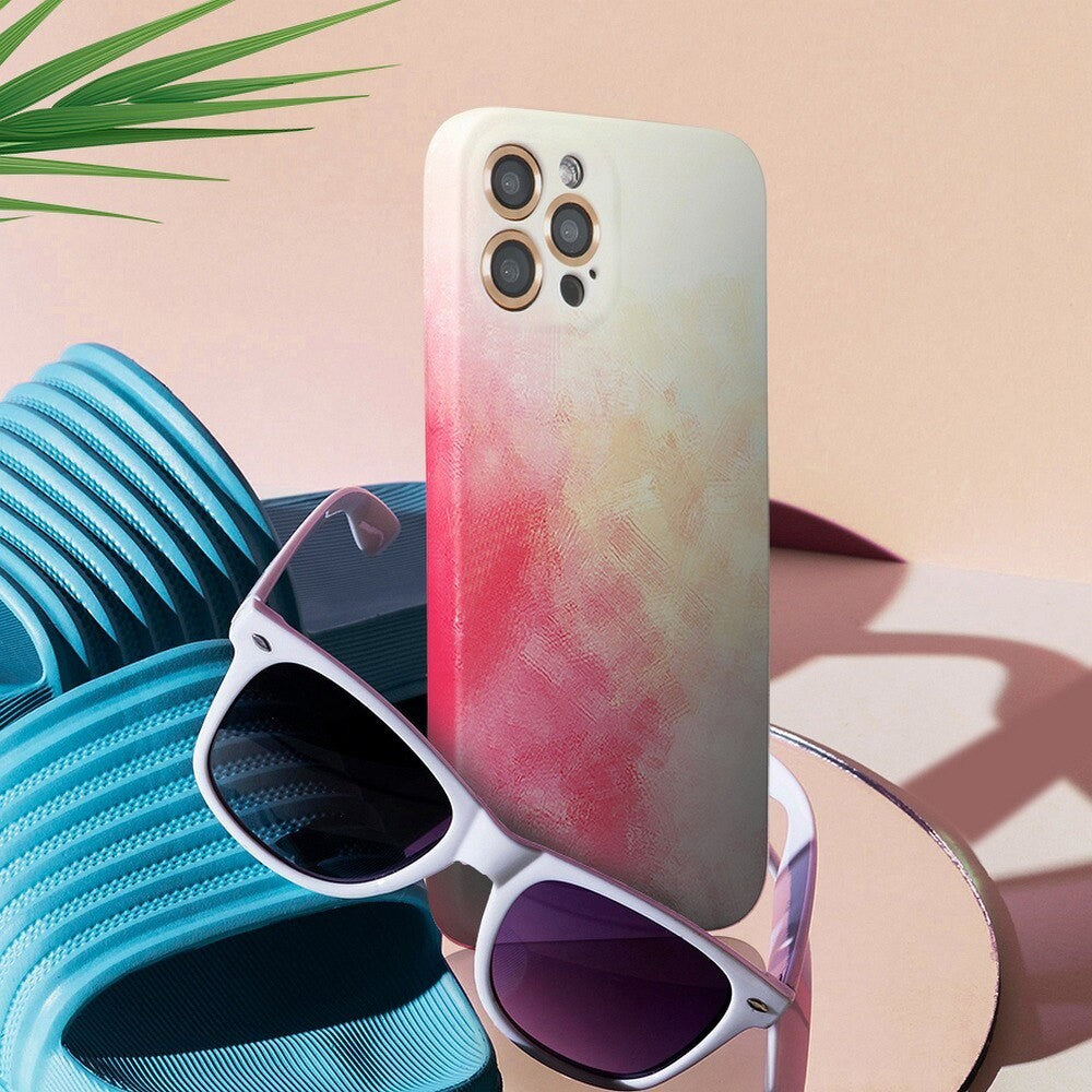 Husa protectie Flippy compatibila cu Apple iPhone 11 Pro Tpu Ombre, Roz/Galben