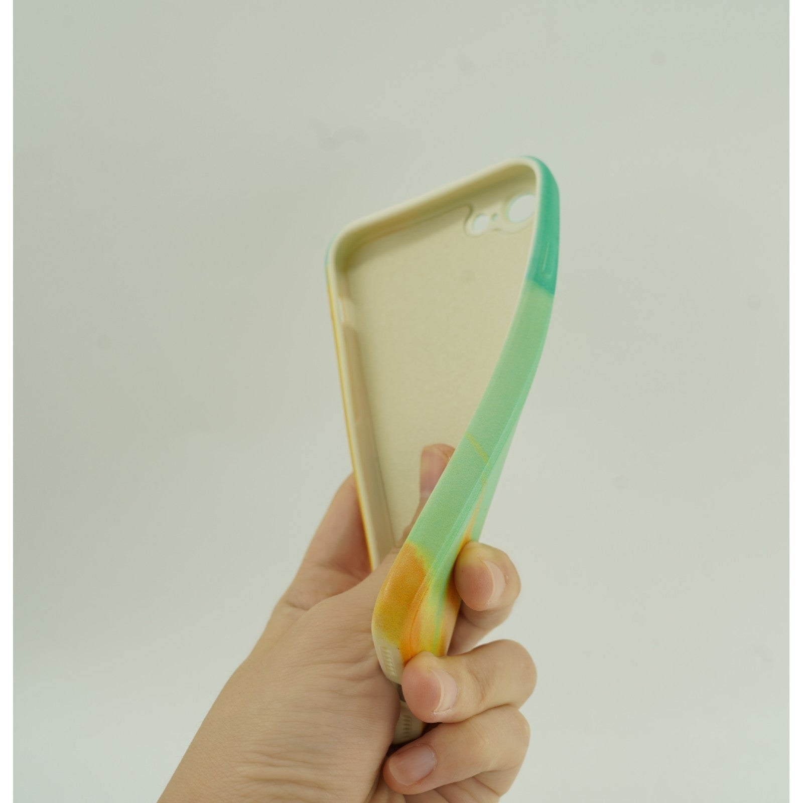Husa protectie compatibila cu Apple iPhone 11 Pro Tpu Ombre, Verde/Portocaliu