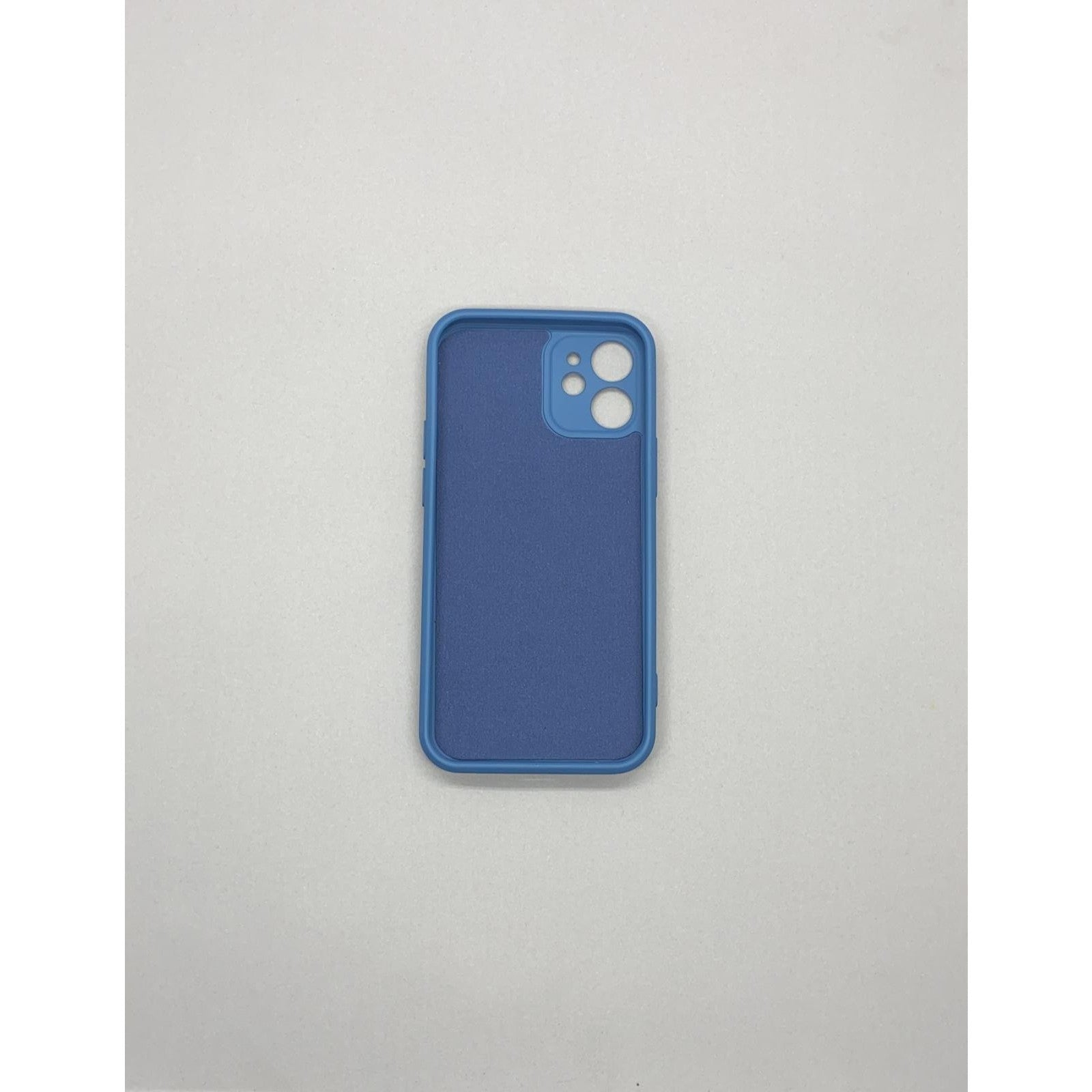 Husa protectie compatibila cu Apple iPhone 12 Liquid Silicone Ring cu suport rotativ Albastru