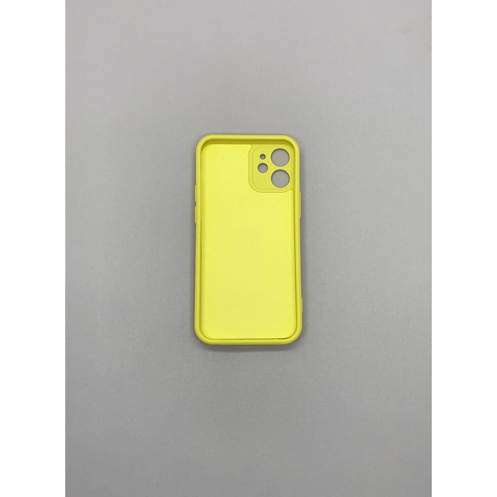 Husa protectie compatibila cu Apple iPhone 12 Liquid Silicone Ring cu suport rotativ Galben