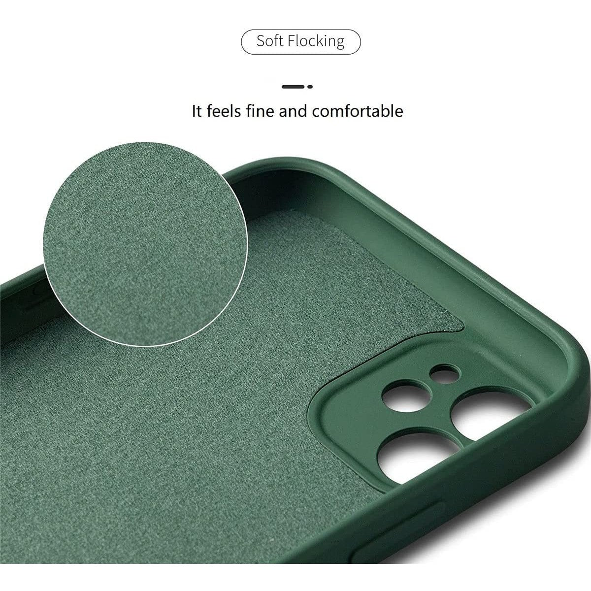 Husa protectie compatibila cu Apple iPhone 12 Liquid Silicone Ring cu suport rotativ Verde
