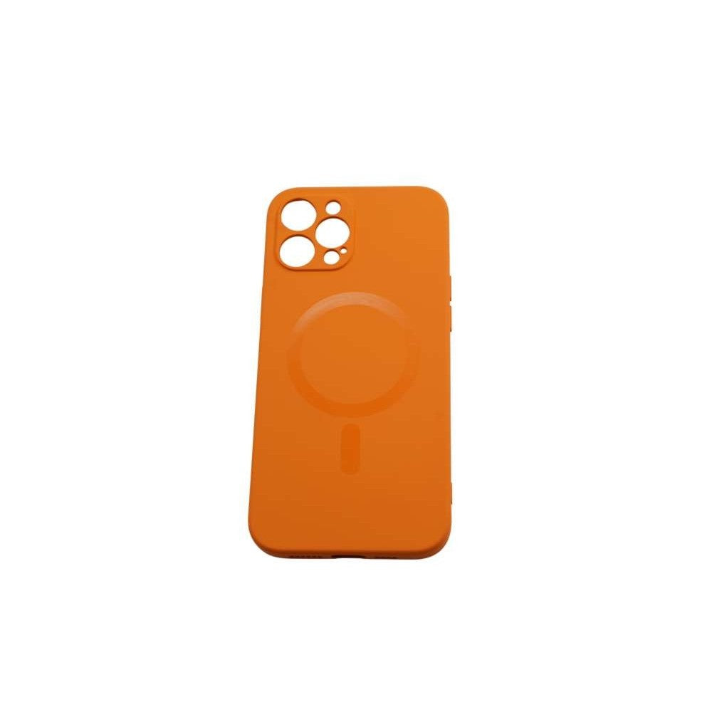 Husa protectie compatibila cu Apple iPhone 12 Mag Safe Silicone Portocaliu