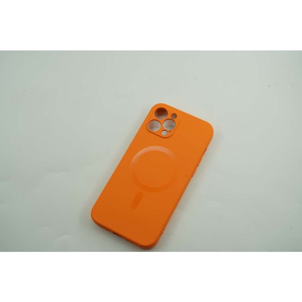 Husa protectie compatibila cu Apple iPhone 12 Mag Safe Silicone Portocaliu
