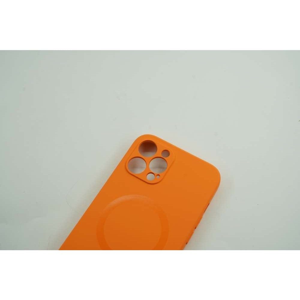 Husa protectie compatibila cu Apple iPhone 12 Mag Safe Silicone Portocaliu