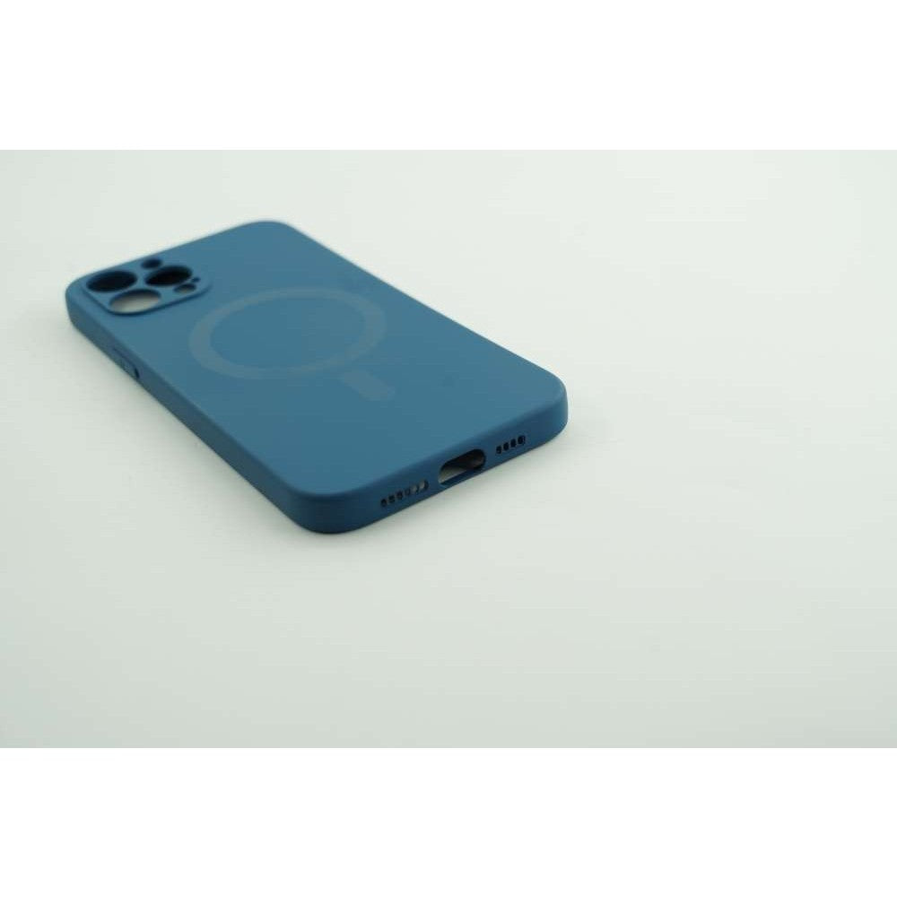 Husa protectie Flippy compatibila cu Apple iPhone 12 Pro Mag Safe Silicone Albastru inchis