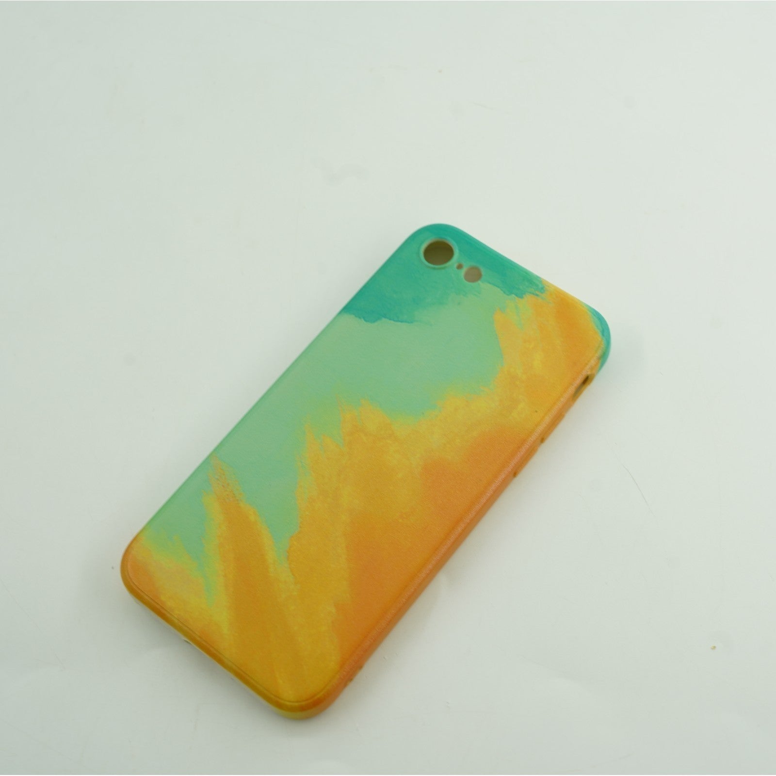 Husa protectie compatibila cu Apple iPhone 12 Pro Tpu Ombre, Verde/Portocaliu
