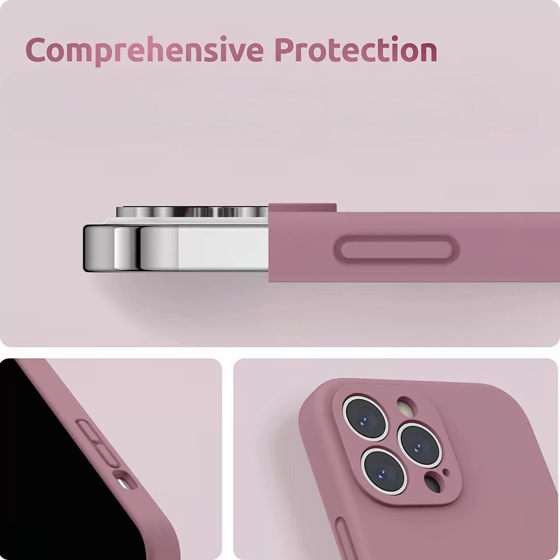 Husa protectie Flippy compatibila cu Apple iPhone 13 Liquid Silicone Mov